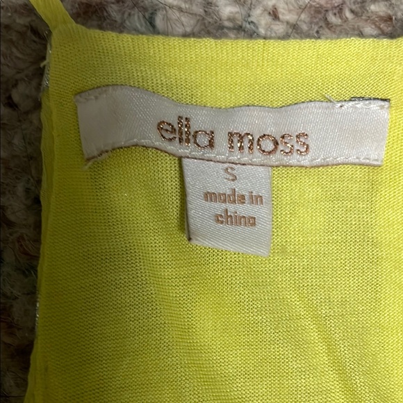 Ella moss Yellow silk with silver dot Sleeveless Women's Top - Picture 2 of 6